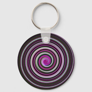 Llavero Patrón espiral morado