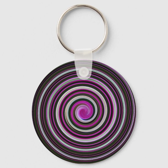 Llavero Patrón espiral morado (Anverso)