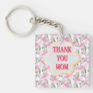 Llavero Patrón floral de acuarela personalizado y personal