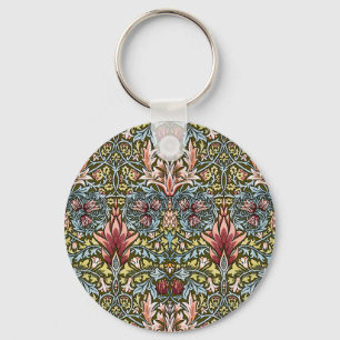 Llavero Patrón floral de cabeza de serpiente de William Mo