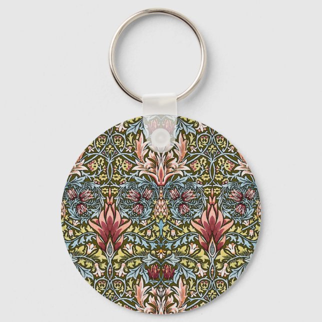 Llavero Patrón floral de cabeza de serpiente de William Mo (Anverso)