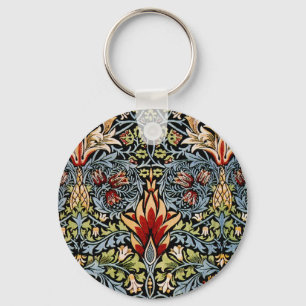 Llavero Patrón floral de cabeza de serpiente de William Mo
