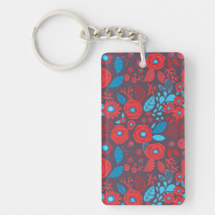 Llavero Patrón floral de Doodle