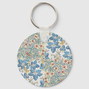 Llavero Patrón Floral de Geranio Silvestre Art Nouveau Ant