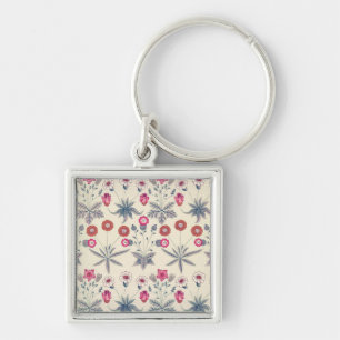 Llavero Patrón floral de margarita William Morris rojo nar
