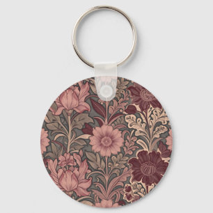 Llavero Patrón floral inspirado en William Morris