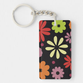 Llavero Patrón Floral Sin Costuras Otoñal