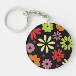 Llavero Patrón Floral Sin Costuras Otoñal