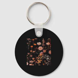 Llavero Patrón floral - Whimsigoth Dark Cottagecore Oscuro