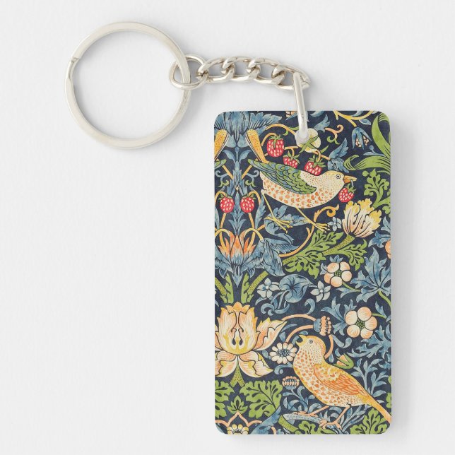 Llavero Patrón floral William Morris Strawberry Thef (Frente)