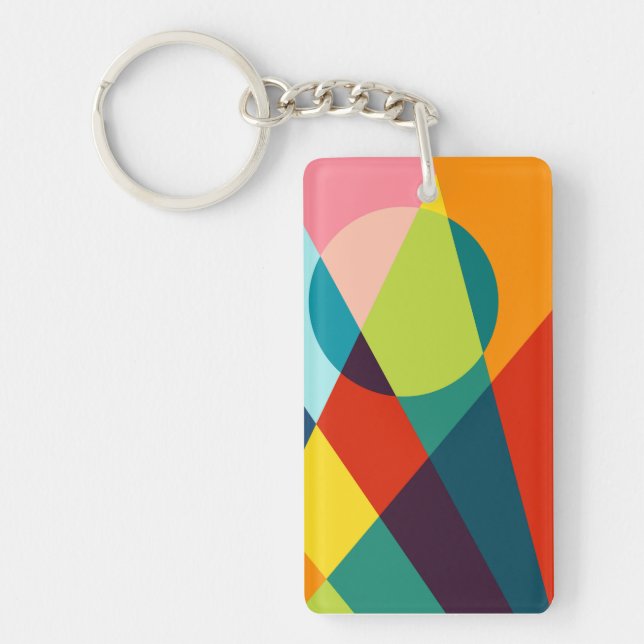 Llavero Patrón geométrico abstracto (Frente)