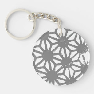 Llavero Patrón geométrico gris