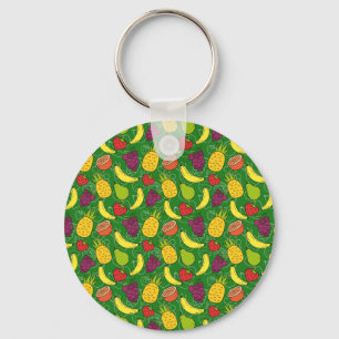 Llavero Patrón ininterrumpido de frutas Patrón de superf