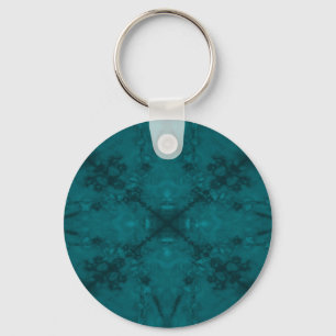 Llavero Patrón kaleidoscopio de estrella verde