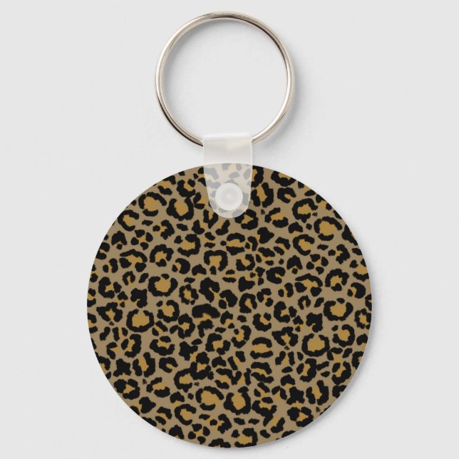 Llavero Patrón leopardo en Natural 2 (Anverso)