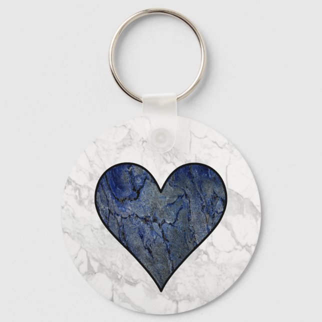 Llavero Patrón marcado de piedra azul (Anverso)