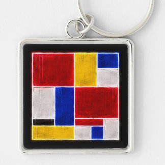 Llavero Patrón Neón Mondrian