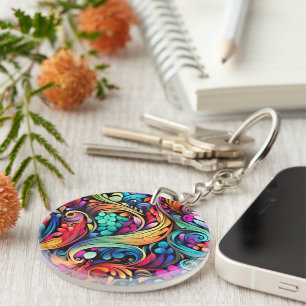 Llavero Patrón ornamental de Paisley