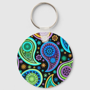 Llavero Patrón Paisley colorido