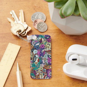 Llavero Patrón Pintado A Mano Y Digitalmente Art. 8