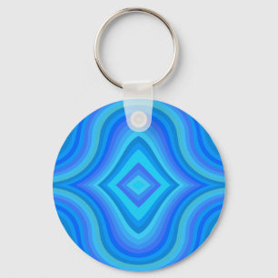 Llavero Patrón retro azul