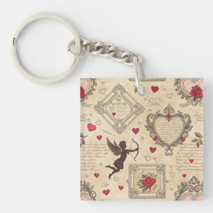 Llavero Patrón romántico de Cupido de Vintage (8)