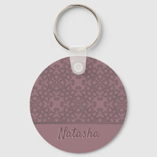 Llavero Patrón Rosa de polvo personalizado