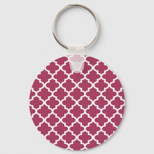 Llavero Patrón Sangria Red Moroccan Tile Trellis