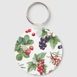 Llavero Patrón sin problemas de color de agua Berries Ilus