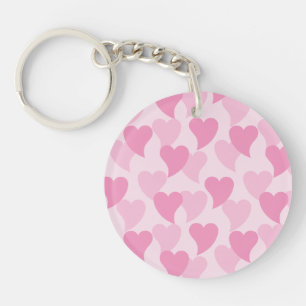 Llavero Patrón sin problemas de los corazones bonitos