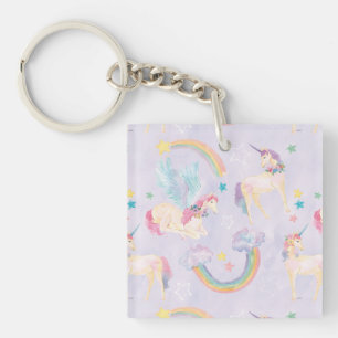 Llavero Patrón Unicornios mágicos