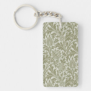 Llavero Patrón verde William Morris Thistle Sage