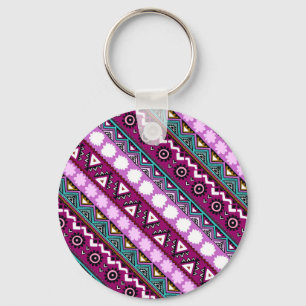 Llavero Patrones étnicos coloridos diseño de la almohadill