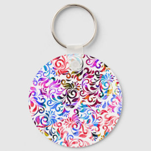 Llavero Patrones florales coloridos y lindos funda para iP