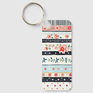 Llavero Patrones mixtos shabby chic