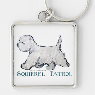 Llavero Patrulla de la ardilla de Westie