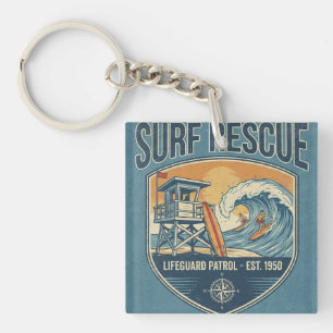 Llavero Patrulla de Salvavidas de Rescate de Surf Est 1950