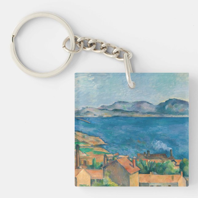 Llavero Paul Cezanne - Bahía de Marsella, vista desde Esta (Frente)