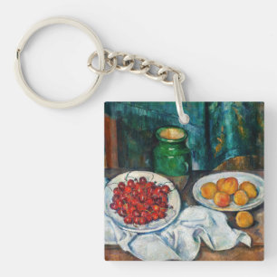Llavero Paul Cezanne - Bodegón con cerezas y melocotones