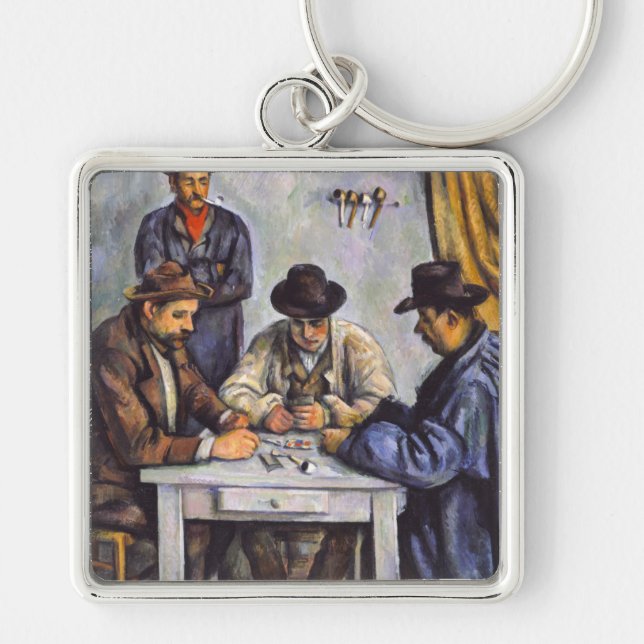 Llavero Paul Cezanne - Los jugadores de cartas (Frente)