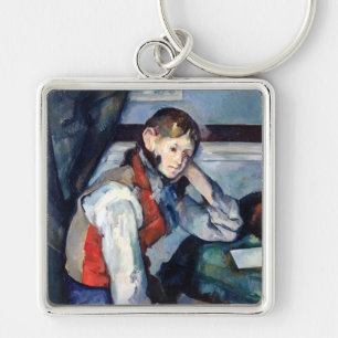 Llavero Paul Cezanne - Niño con Chaleco Rojo
