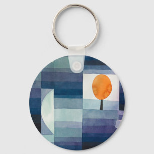 Llavero Paul Klee Heraldo de Otoño Azul Moderno Abstracto