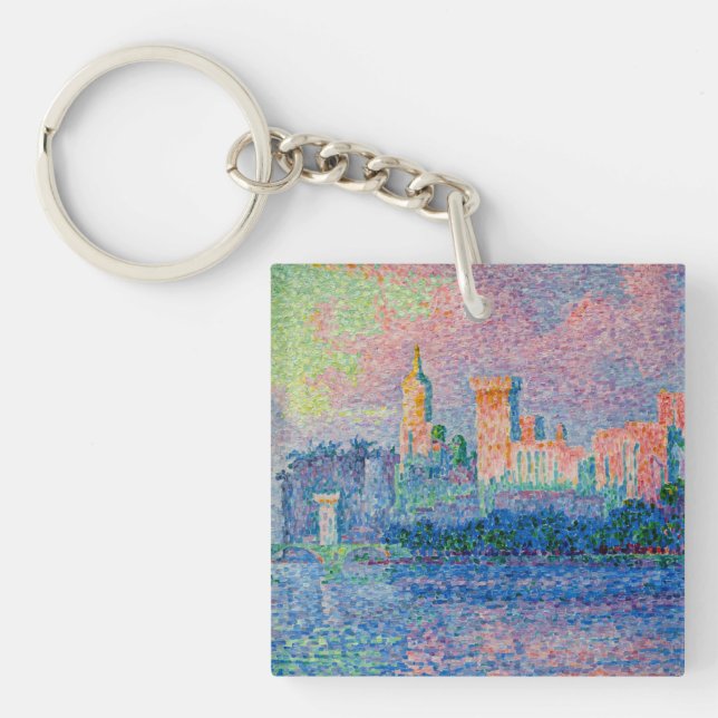 Llavero Paul Signac - El Palacio Papal, Aviñón (Frente)