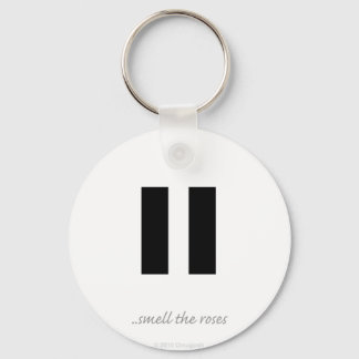 Llavero Pausa oler a los rosas - Cadena de claves