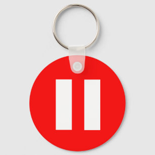Llavero Pause Button Keychain