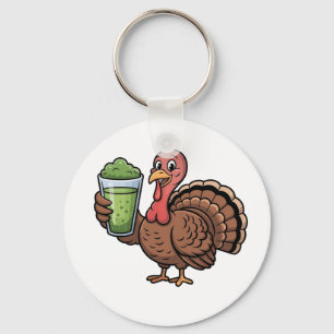 Llavero Pavo Amantes del Matcha de Acción de Gracias