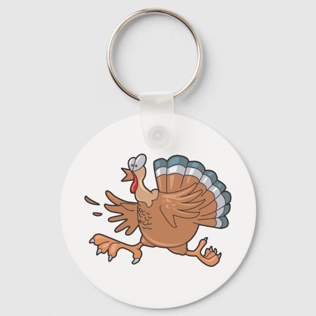 Llavero pavo asustado gracioso (Anverso)