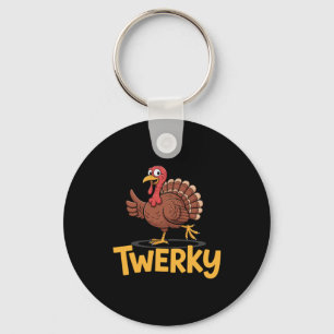 Llavero Pavo bailarín divertido de Acción de Gracias Twerk