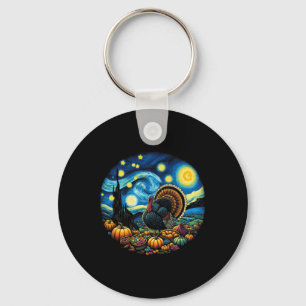 Llavero Pavo de Acción de Gracias Van Gogh Noche estrellad
