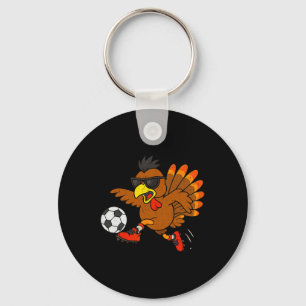 Llavero Pavo divertido fútbol Día de Acción de Gracias hum